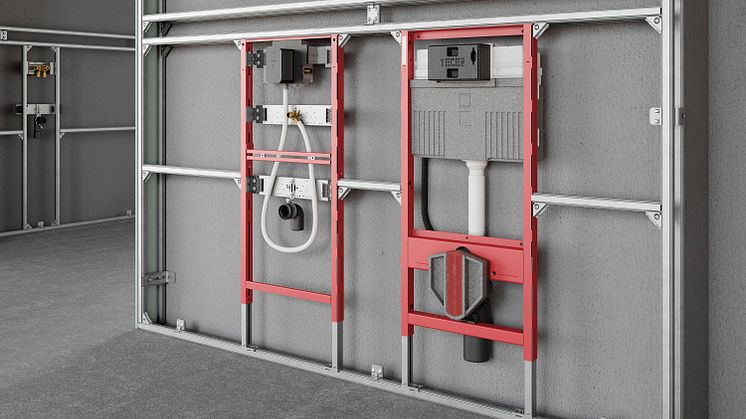 TECEprofil fyller 30 år – beprövat system för installationsväggar i våtrum
