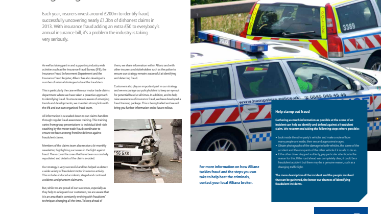 Motor newsletter March 2015 - Fighting Fraud