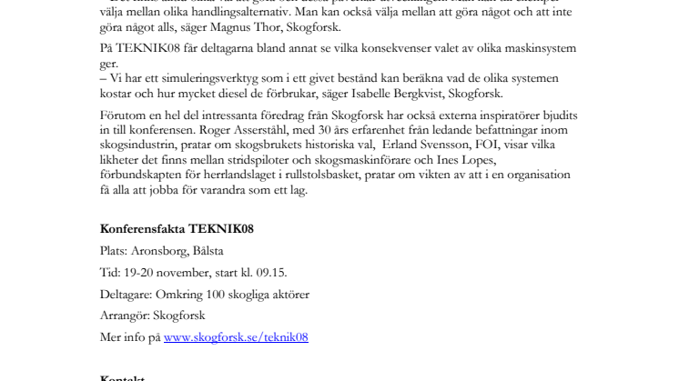 Pressinbjudan: Skogsbrukets val avgör framtiden
