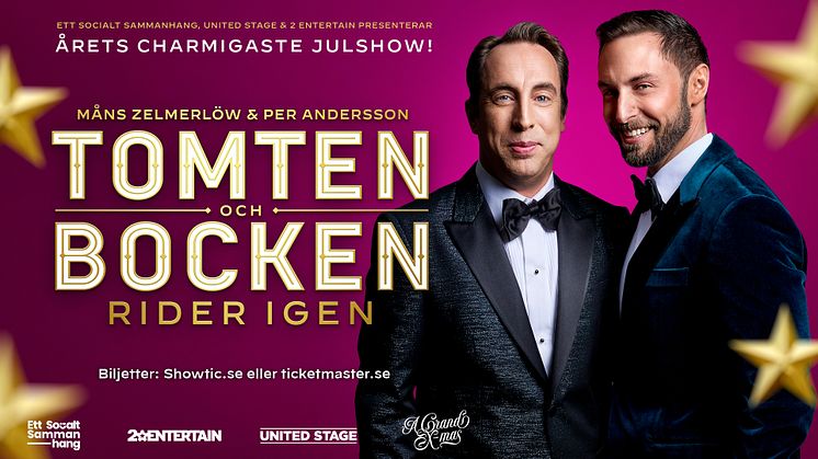 Tomten och Bocken rider igen – en slags julshow på turné med Måns Zelmerlöw och Per Andersson