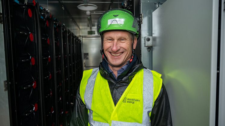 – För oss är batteriparken ett viktigt steg för att kunna fortsätta utveckla våra tjänster mot elmarknaden, säger Anders Egelrud, vd på Stockholm Exergi. Bild: Lars-Olof Tandberg