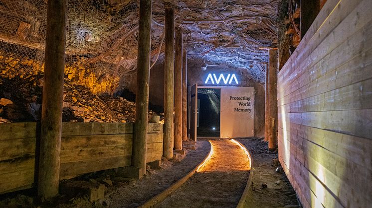 Entrance to the Arctic World Archive, Svalbard. Photo: National Museum/Vidar Ibenfeldt