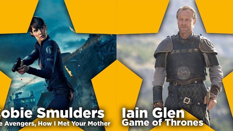 Cobie Smulders från How I Met Your Mother och Iain Glen från Game of Thrones gästar Comic Con Stockholm.
