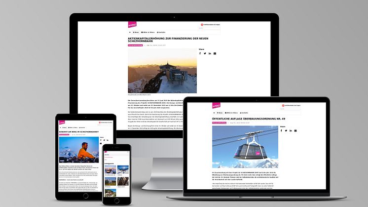 Der neue Newsroom der Schilthornbahn AG ist online