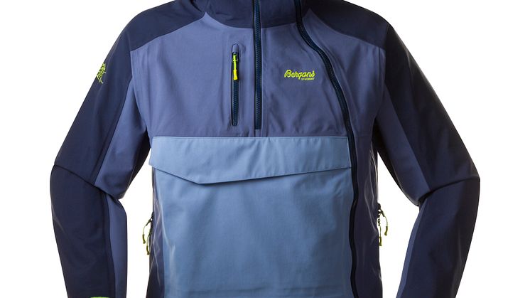 Lifjell Anorak - Navy/Dusty Blue/Neon Green
