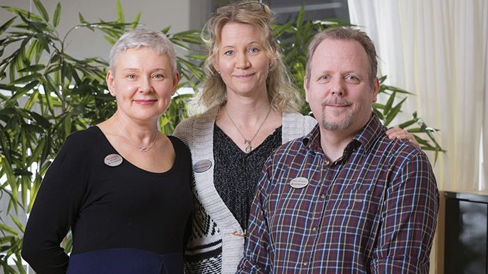 Åsa Strandberg, Camilla Gustafsson och Mikael Hjalmarson är vägledare vid Enheten Forum Funktionshinder inom Habilitering & Hälsa vid Stockholms läns landsting. Foto: Danish Saroee