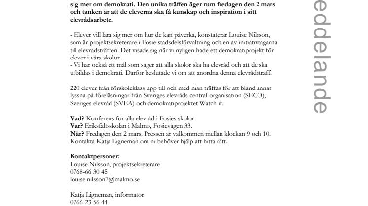 Unik utbildning för Fosies elevråd