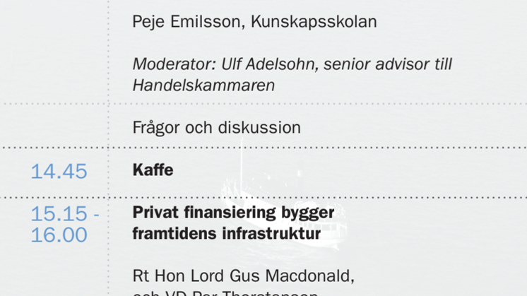 Pressinbjudan: Blair-minister och privatskolekapitalist m fl om privata initiativ i offentlig sektor