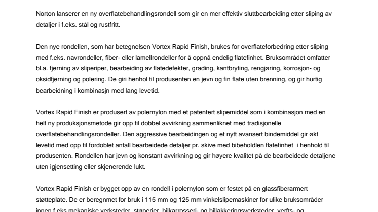 Ny og mer effektiv overflatebehandlingsrondell