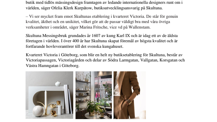 Skultuna slår upp dörrarna i kvarteret Victoria i Göteborg