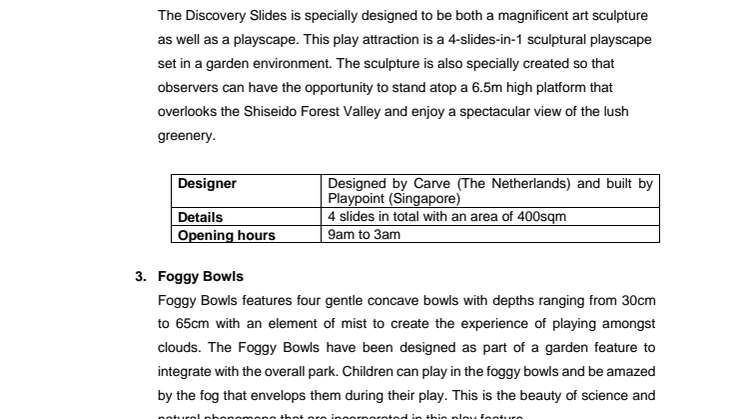 Canopy Park Fact Sheet