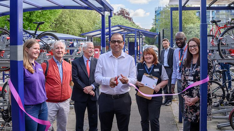 MP opens Bedford station cycle hub