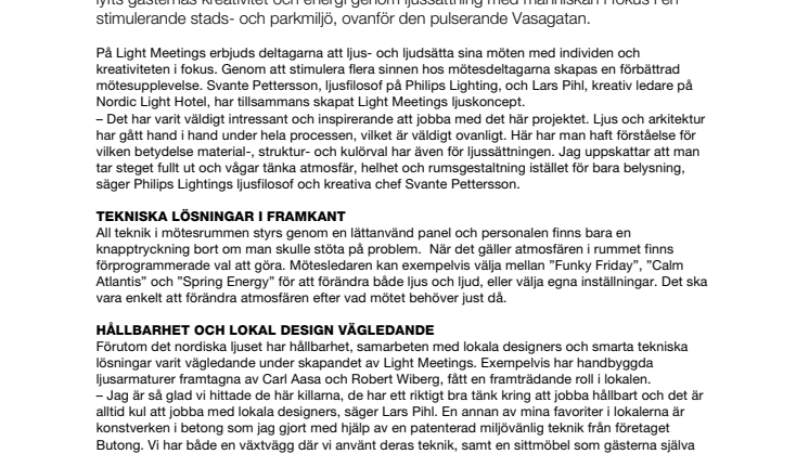 Stockholms nya mötesscen Light Meetings sätter ljus på kreativa möten