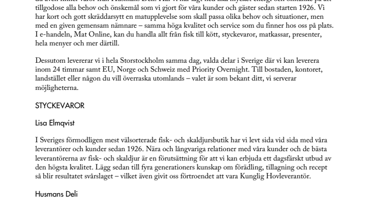 Välkommen till Lisa Elmqvists färska e-handel