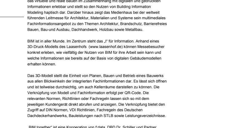 Rudolf Müller Mediengruppe auf der BAU 2017 – Wir sind das I in BIM