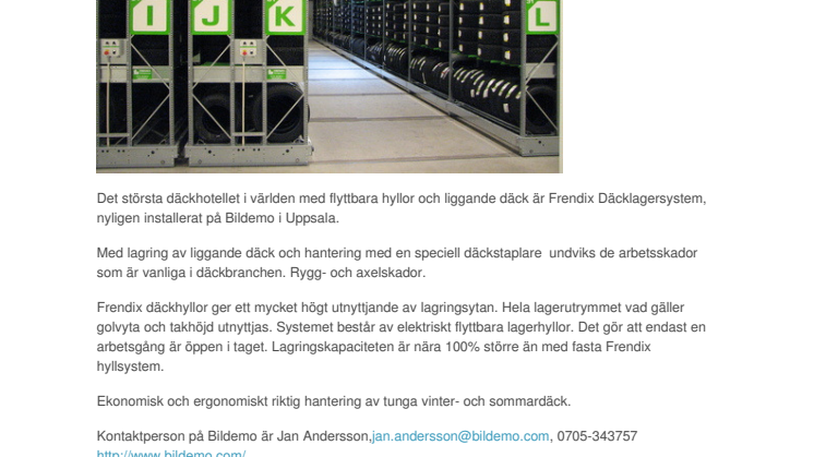 Världens största däckhotell