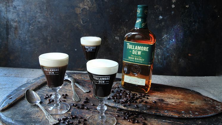 Klassiska Tullamore D.E.W. Irish Coffee i all sin prakt. 
