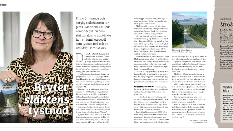 Madelene Edlund och "Vi kom från Johannes" i Tidningen 7