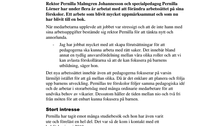 Förändrat arbetssätt i förskolan ledde till boksläpp 