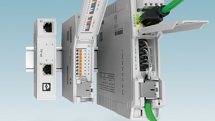 Patch panel och PoE injektor Phoenix Contact 