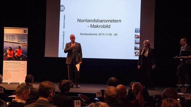 Lars-Olov Söderström, VD Norrlandsfonden vid presentationen i Luleå