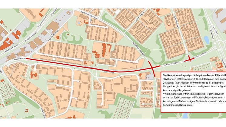 ​Vi asfalterar Vasatorpsvägen: Begränsad framkomlighet under två veckor