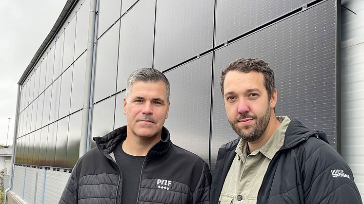 Marcus Edlund, driftchef, Piteå Näringsfastigheter, Martin Carlsson, företagsrådgivare PiteEnergi.