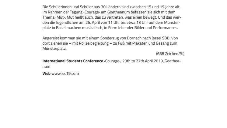 Zeigen, was einen bewegt. ​Schülerinnen und Schüler auf dem Münsterplatz, Basel
