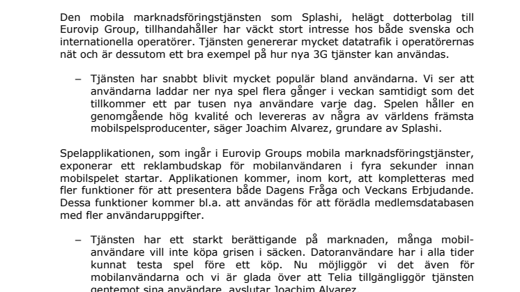 Gratismobilspel lanseras på Telia SurfPort