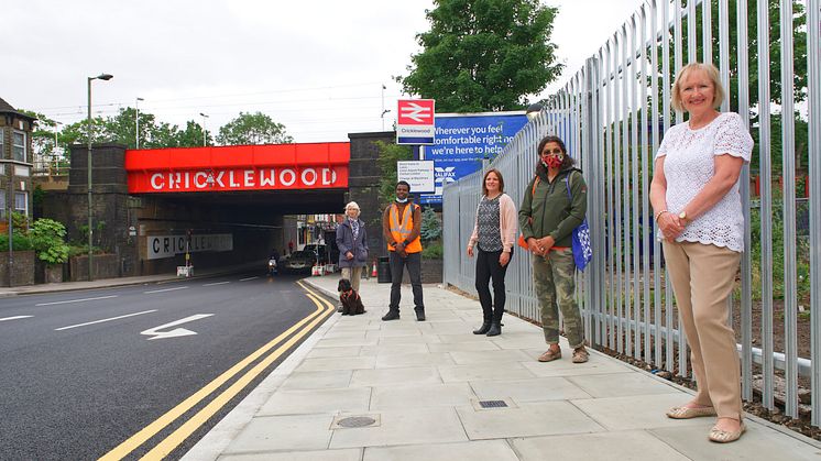 Cricklewood railway bridge boasts a bright new sign - MORE IMAGES AVAILABLE TO DOWNLOAD BELOW