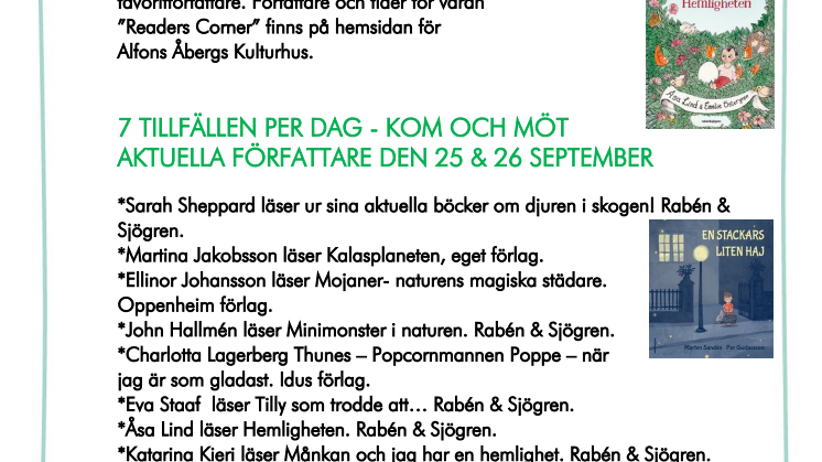 Barnbokens dagar på Alfons Åbergs Kulturhus