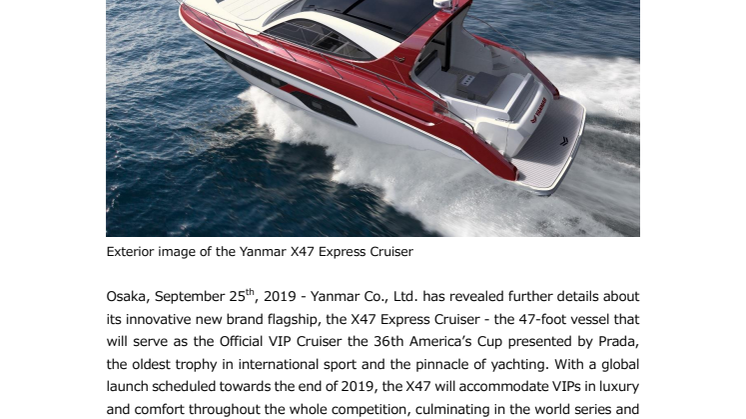 Yanmar Reveals the Exterior Design and Function of X47, the Company’s All-New Brand Flagship