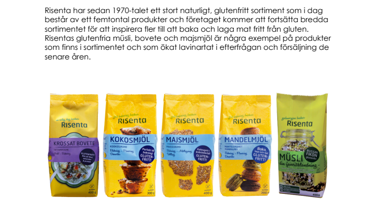 Risentas glutenfria sortiment blir angeläget för fler!