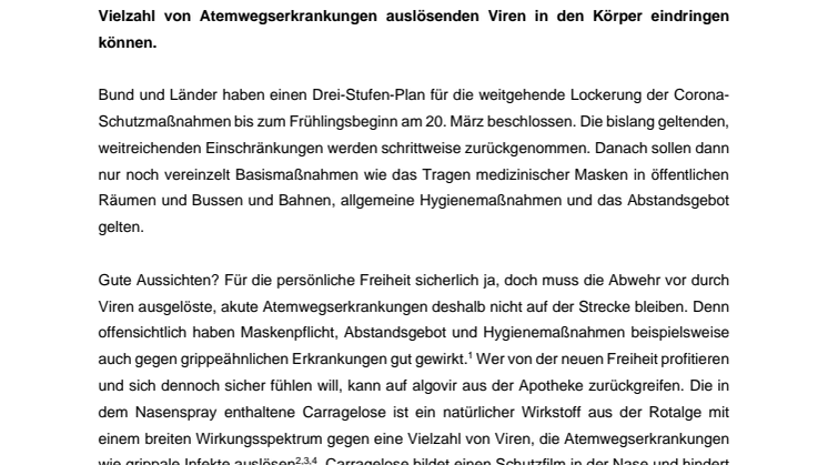 Pressemitteilung algovir- Entfallende Corona-Regeln - Für alle die sich weiter sicher fühlen wollen.pdf