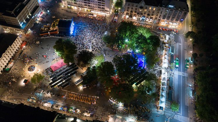 Malmöfestivalen, Gustav Adolfs torg, matområdet och Gustavscenen.