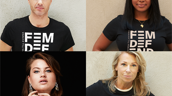 Peter Jöback, Kakan Hermansson, Fanna Ndow Norrby och Katarina Ewerlöf