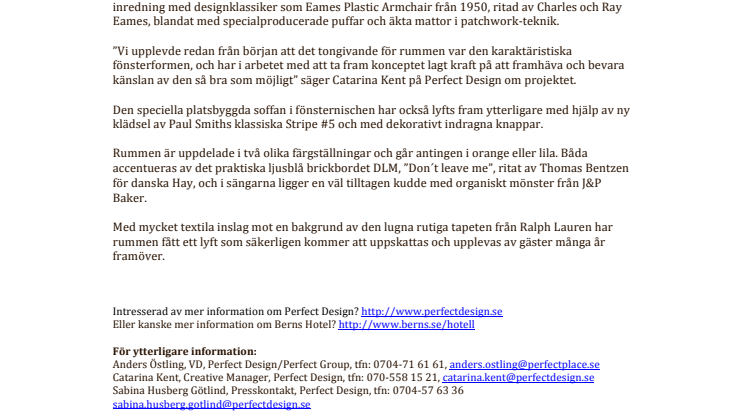Hotellrum på Berns Hotel har fått ny inredning