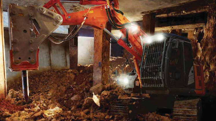Broschyr  Delvator Hitachi ZX135US-6 SRF (Short Reach Front) 