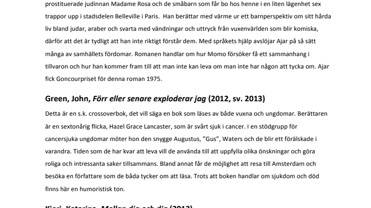 Titlar och korta texter om Berättelser som förändrar