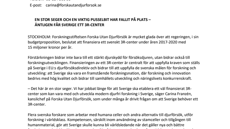 Äntligen ett 3R-center