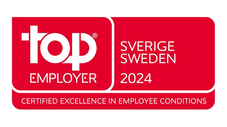 TCS Sverige har utsetts till Top Employer 2024  av Top Employers Institute