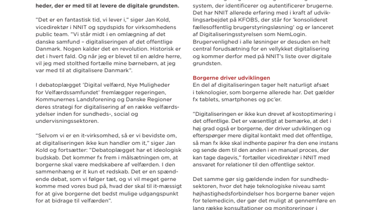 De digitale grundsten - fællesoffentlig strategi for velfærd 
