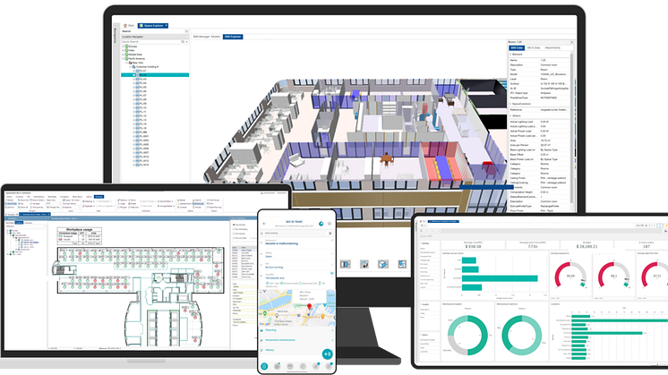With the integration of the Allplan Bimplus BIM platform into the MCS 20 IWMS system, ALLPLAN and Spacewell bring the advantages of BIM to Drees & Sommer's CAFM workshop. Copyright: Spacewell