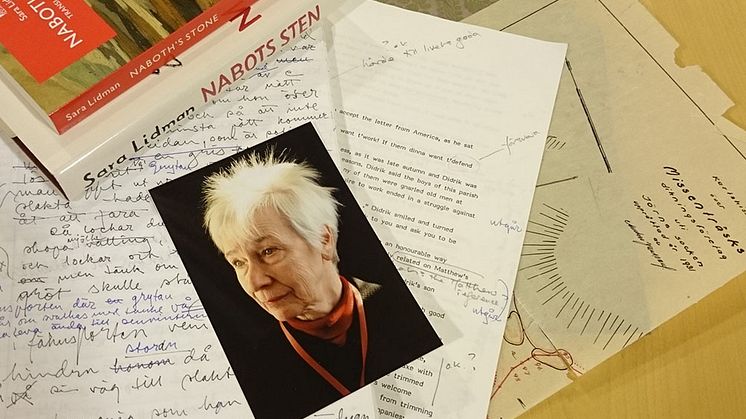 Material ur Sara Lidmans arkiv som nu är sökbart i Arken.