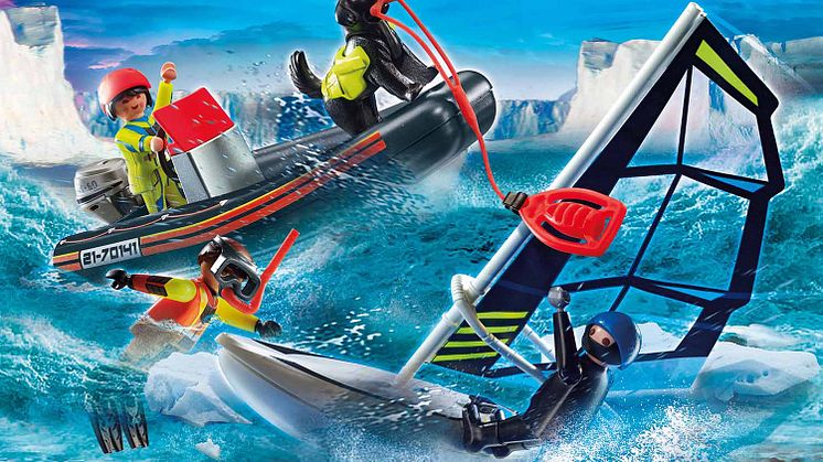 Seenot - Polarsegler-Rettung mit Schlauchboot (70141) von PLAYMOBIL