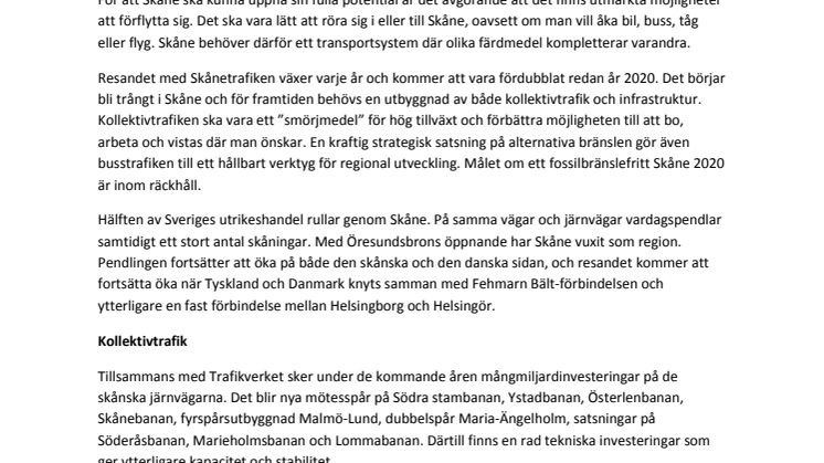 Kollektivtrafik och infrastruktur