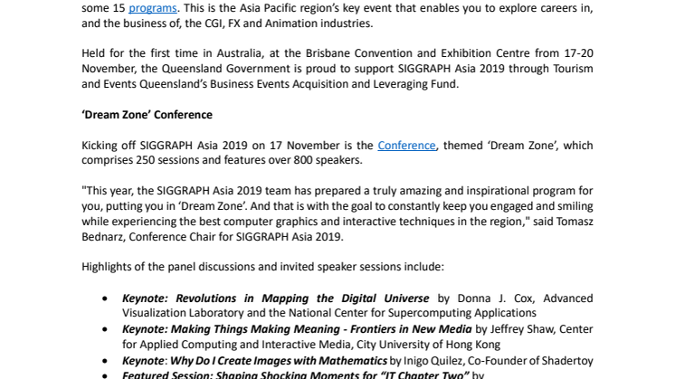 Enter SIGGRAPH Asia 2019’s ‘Dream Zone’, a magical place of digital imagery