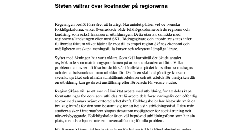 50 miljoner till skånska folkhögskolor 2019 