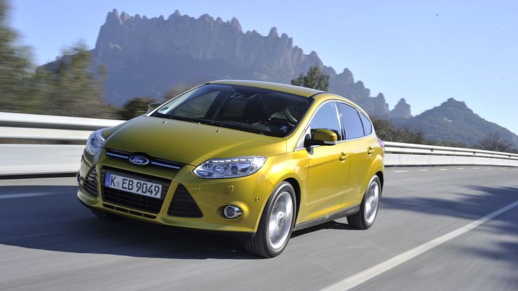 Nye Ford Focus var den første bilen som ble lansert med den prisbelønte nye 1.0-liters EcoBoost-motoren til Ford