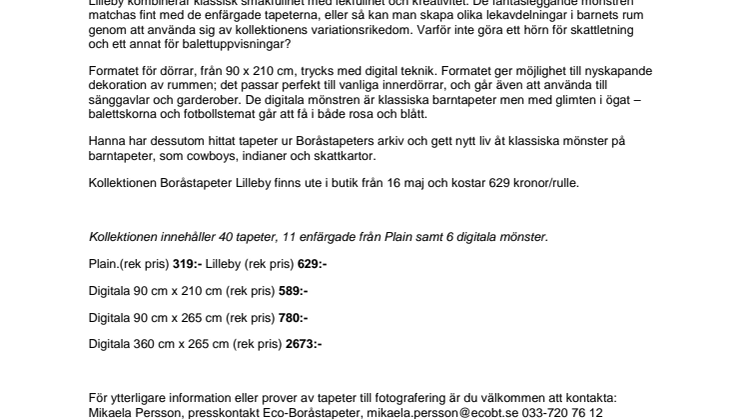 LILLEBY - Äntligen busiga tapeter!